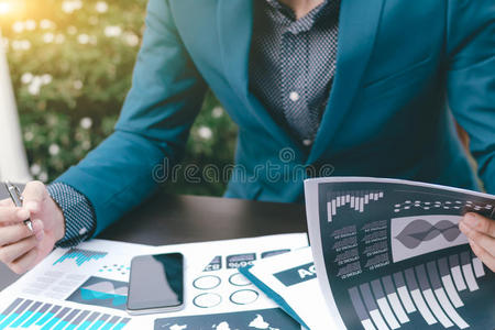 商业统计成功概念商人分析标记