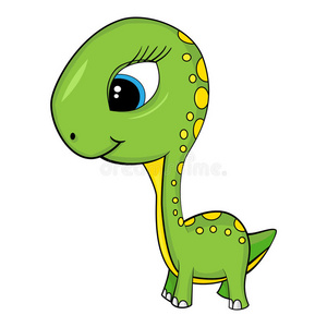 绿色生物龙恐龙卡通