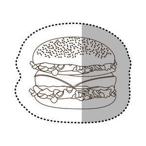 数字汉堡快餐图标
