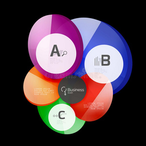 玻璃彩色圆圈黑色的信息元素