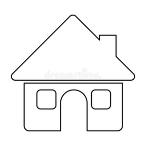 插图 建筑学 烟囱 财产 外部 象形图 建筑 小屋 房子
