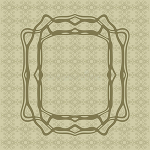 光滑的矩形艺术新光滑线装饰矩形矢量框架进行设计.