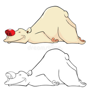 动物 午睡 着色 概述 卡通 野生动物 绘画 幽默 权力