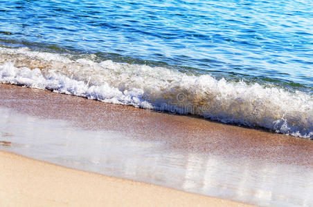 泼洒 季节 希腊 科隆 海岸 美丽的 放松 自然 海景 太阳