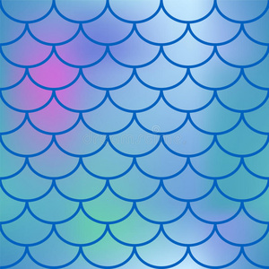 渐变网格背景与鱼鳞装饰.照片