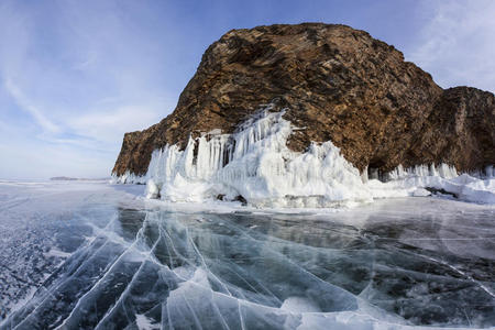 天空 冬天 透明的 裂纹 海岸 储备 图画 自然 反射 石头