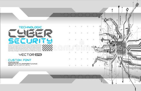 字体刻字与电路高科技背景摘要赛博朋克