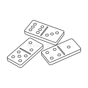 在赌场玩的多米诺骨牌. 赚钱.