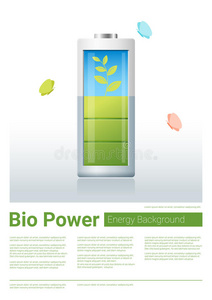 绿色能源概念背景与生物能源充电电池