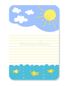 生日派对卡通可爱的手绘涂鸦生日派对婴儿淋浴卡小册子邀请卡通可打印