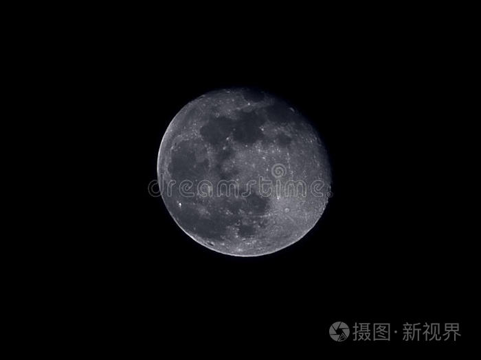 星星 月亮 卢娜 月光 陨石坑 特写镜头 满的 天文学 望远镜