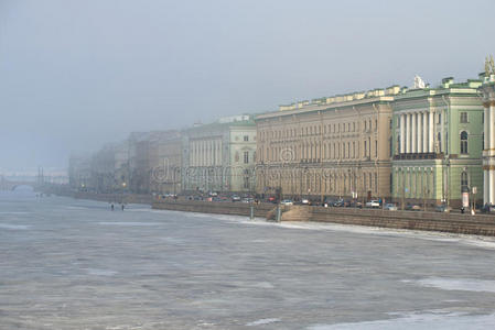 风景 花岗岩 路堤 建筑 俄罗斯 地标 列宁格勒 中心 古老的