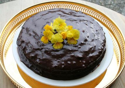 巧克力蛋糕加甘纳奇