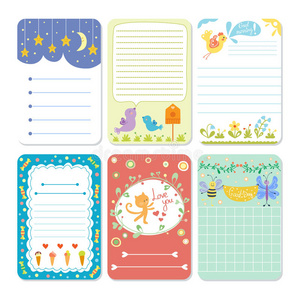 可爱的手绘涂鸦生日派对婴儿淋浴卡小册子邀请卡通可打印模板背景矢量