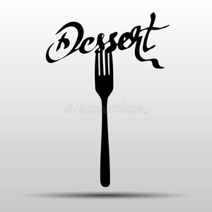 叉子图标矢量厨房餐厅餐题甜点书法