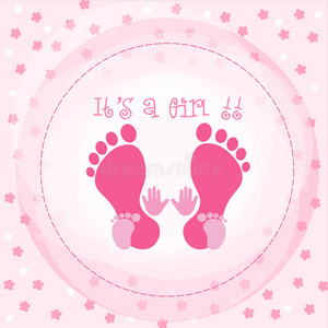 粉红色婴儿的足迹图片