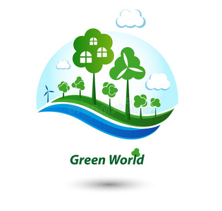 绿色生态世界与私人房屋