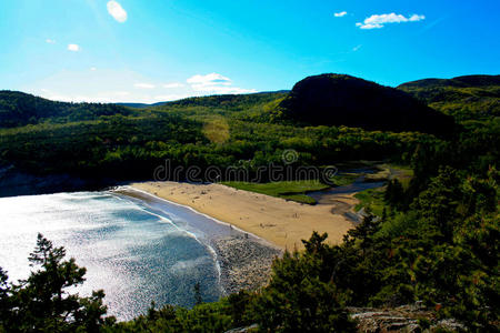 酒吧 美丽的 海岸线 海洋 风景 海岸 小海湾 大西洋 阿卡迪亚