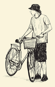 骑手 旅游 摩托车手 轮廓 插图 身体 周期 竞争 自行车