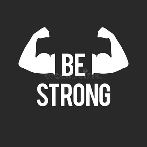 可靠的同志强壮, 可靠, 肌肉发达的手臂带有强壮肌肉健美手臂的海报