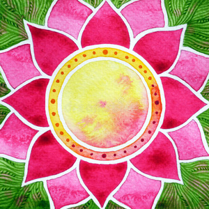 冥想 康复 中心 印第安人 自然 光环 脉轮 绘画 要素
