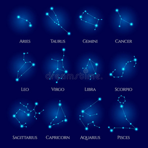 十二星座图案图片 十二星座图案素材 十二星座图案插画 摄图新视界
