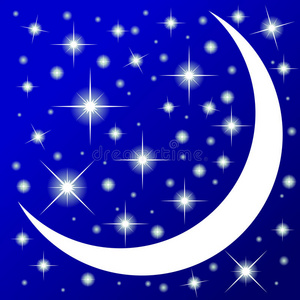 月亮星星装饰图片