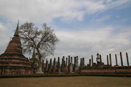 建筑学 泰语 艺术 废墟 全脂 宗教 历史 佛塔 寺庙 苏可泰