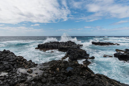 海岸 海洋 自然 微风 起泡 可爱的 景点 美丽的 地平线