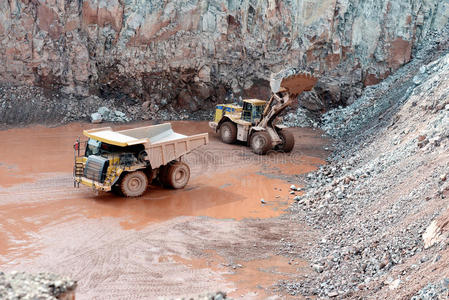 砾石 推土机 岩石 公司 矿井 机器 重的 运输 翻车机
