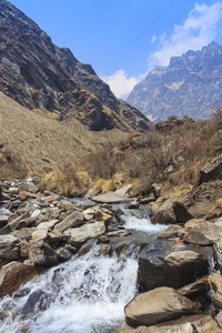 风景 寒冷的 岩石 公园 旅游业 冒险 旅行 范围 尼泊尔