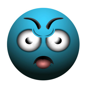 愤怒 肖像 偶像 面对 插图 面部 愤怒的 表情符号 削减