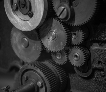 金属 行业 打字机 单色 机械 机制 发动机 技术 复古的
