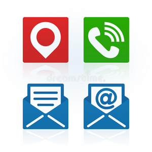 信息 网络 标签 电子邮件 打电话 邮件 插图 接触 通信