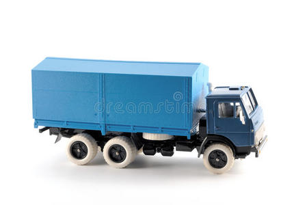 一份蓝色车载卡车的小副本