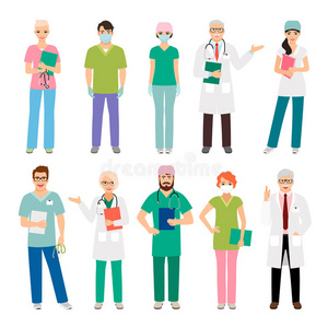 医学 护士 救护车 实习生 成人 健康 白种人 卡通 性格