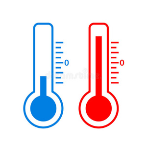 冷热温度矢量图标
