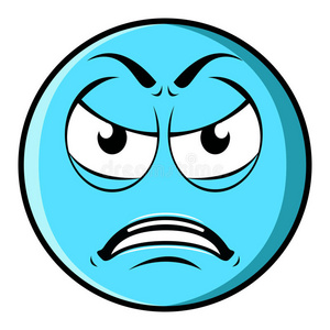 削减 情绪化 愤怒 愤怒的 偶像 表情符号 面部 卡通 情感