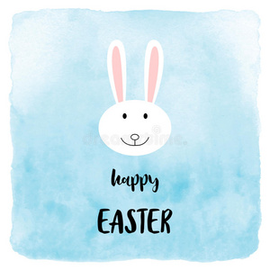 艺术 卡片 兔子 鸡蛋 纹理 复活节 插图 水彩 招呼 动物
