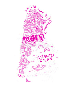 阿根廷卡通地图