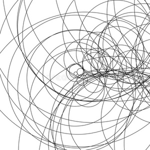 扭曲 绘画 涂鸦 复杂化 圆圈 曲线 相交 不对称 插图