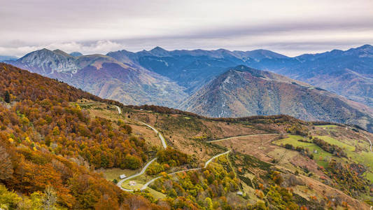 秋天的山路