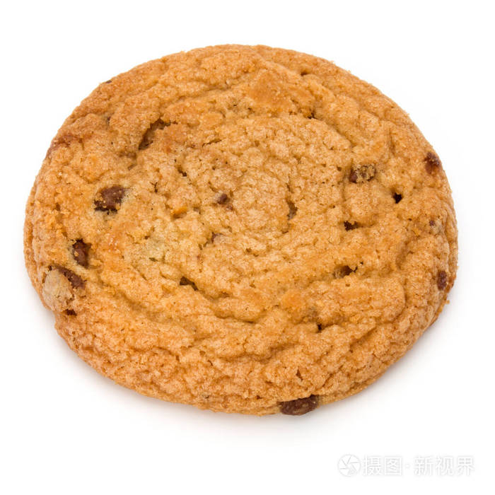 一块白底巧克力饼干可爱的毕