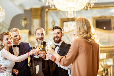 Elegant people during a celebration indoors