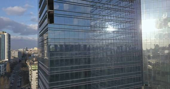 高的 房地产 日落 金属 市中心 外部 景观 镜子 摩天大楼