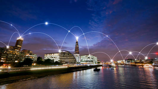 London  building for network and future concept 