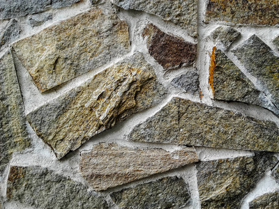 Handmade  cracked stone and concrete  wall 