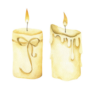 蜡烛 假日 庆祝 点燃 火焰 浪漫的 圣诞节 烛光 发光