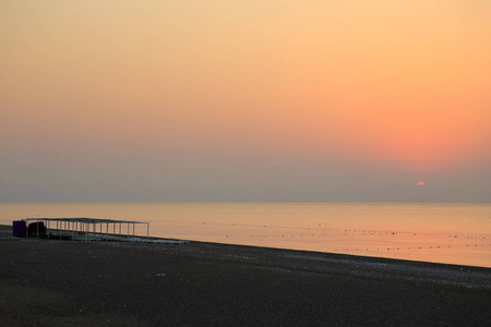 旅行 海洋 日落 夏天 黄昏 美丽的 天空 风景 自然 海湾