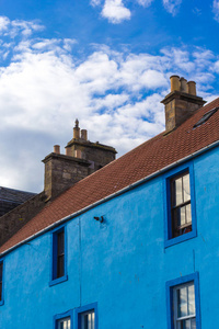 古老的 房子 烟囱 屋顶 天空 苏格兰 建筑 窗户 建筑学